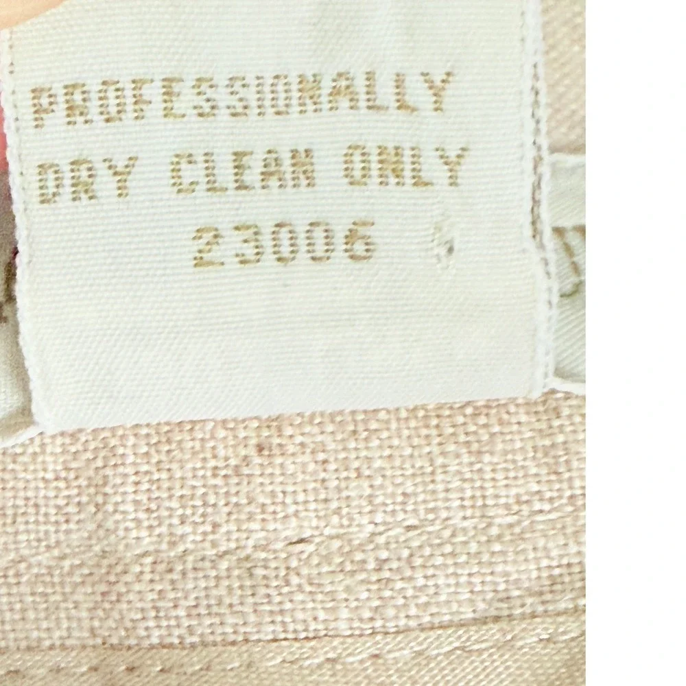 Banana Republic Vintage 100% Linen Pleated High Rise Trousers Beige Womens 10